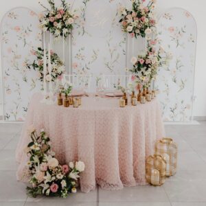 3D kvetinový okrúhly obrus